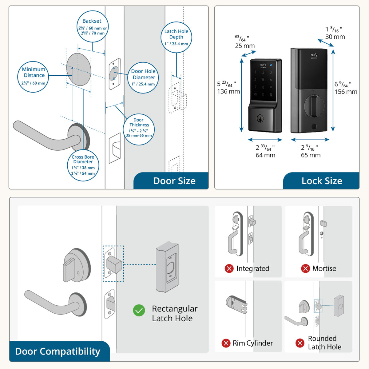 eufy E340 Video Doorbell and eufy C210 Smart Lock Bundle