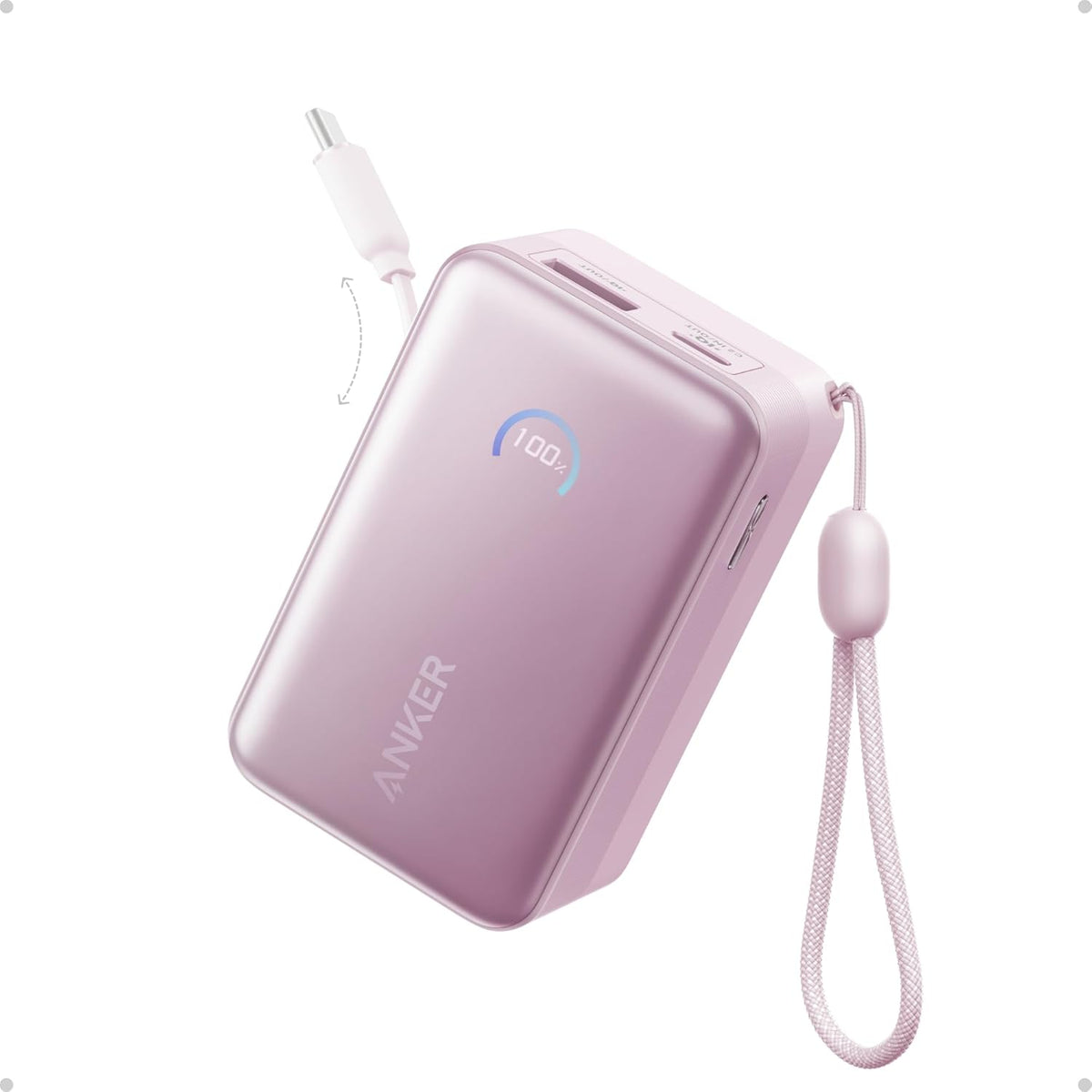 Anker Nano Power Bank (10K, 45W, Built-In Retractable USB-C Cable)