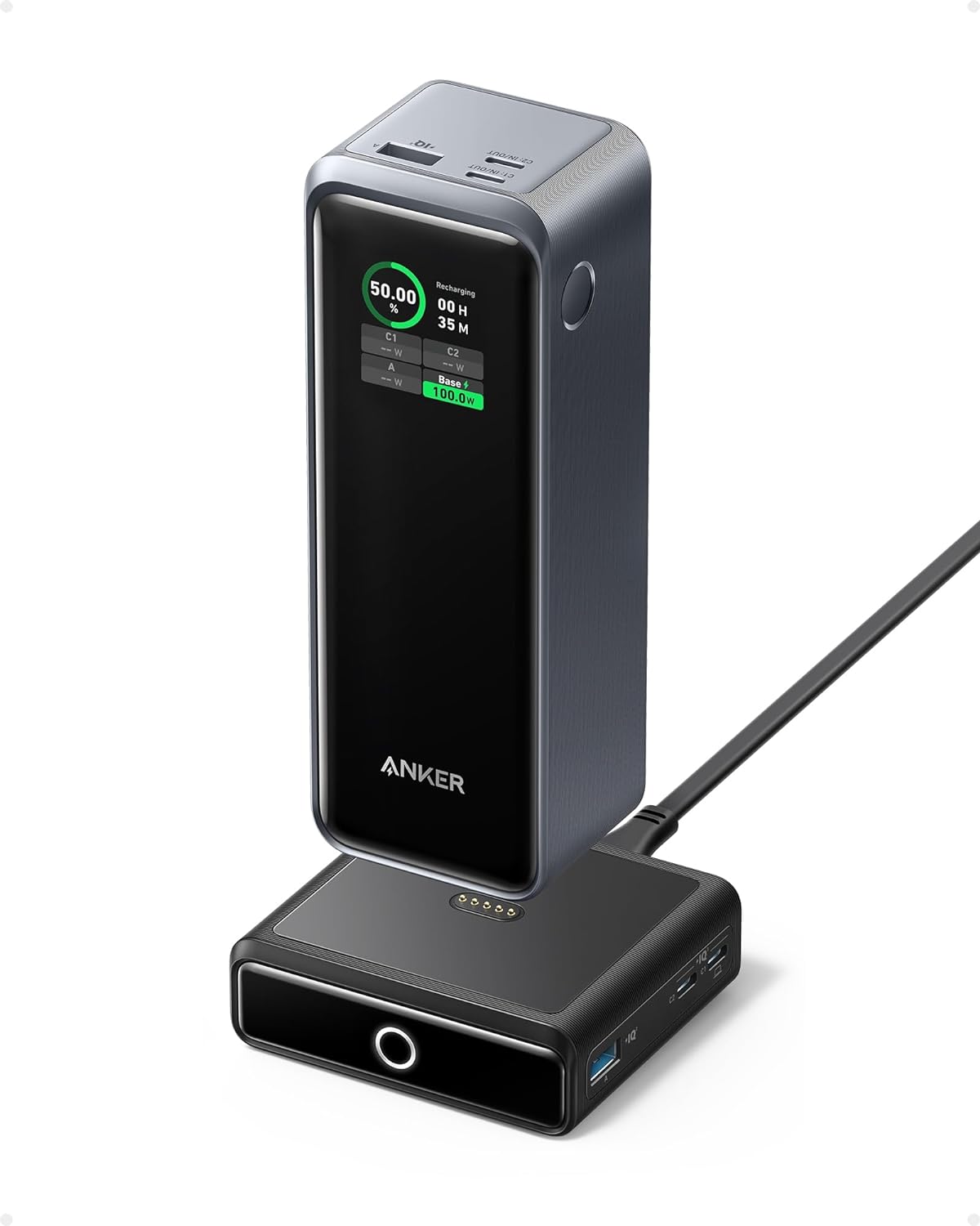 Anker Prime 27,650mAh Power Bank (250W) and 100W Charging Base