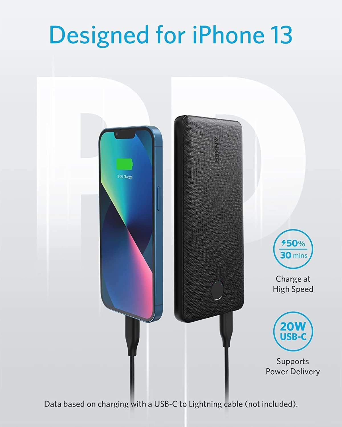 Anker USB-C Portable Charger 10000mAh with 20W Power Delivery, 523 Power Bank