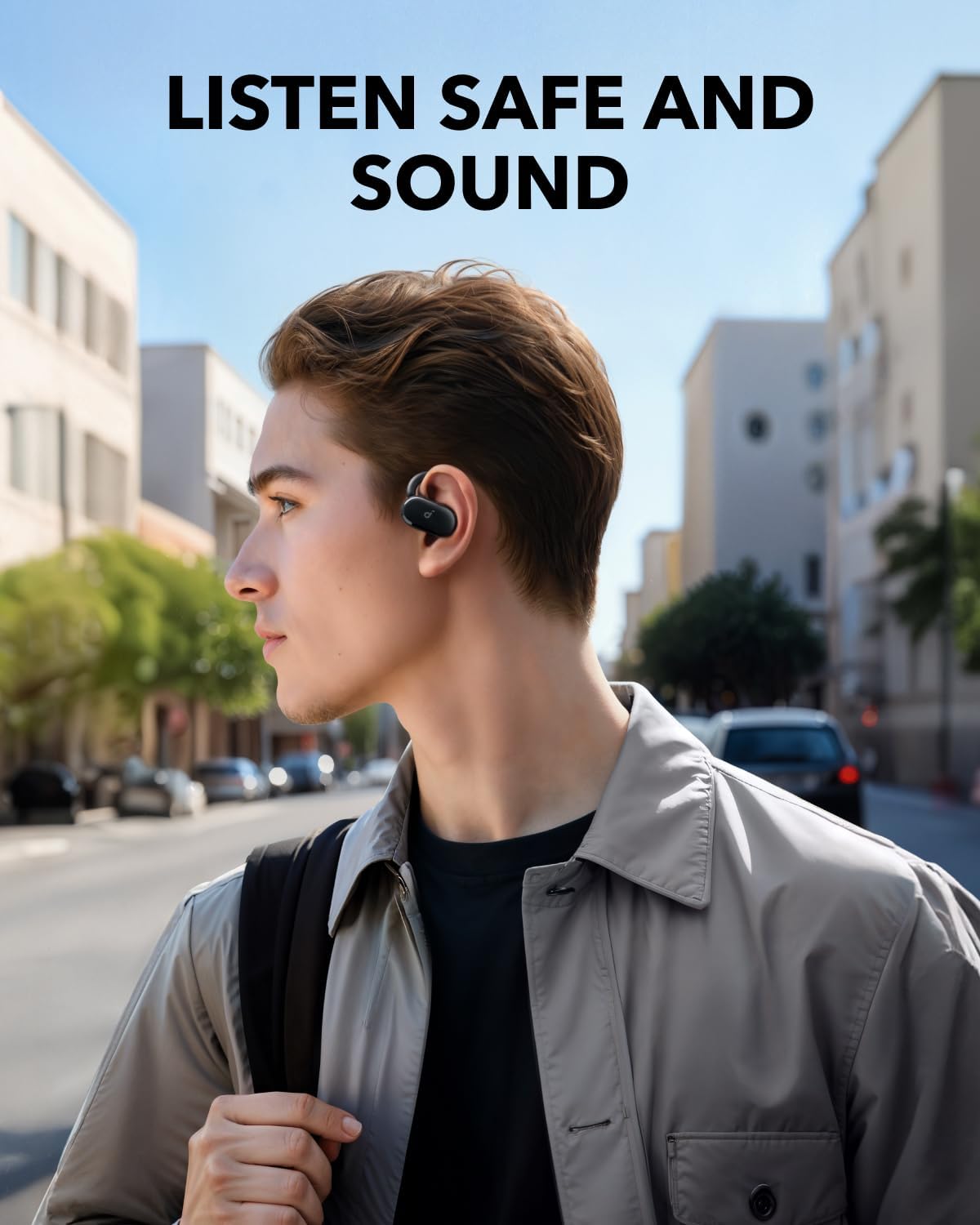 Soundcore V20i by Anker Open-Ear Headphones, Adjustable Ear Hooks, Wireless Earbuds