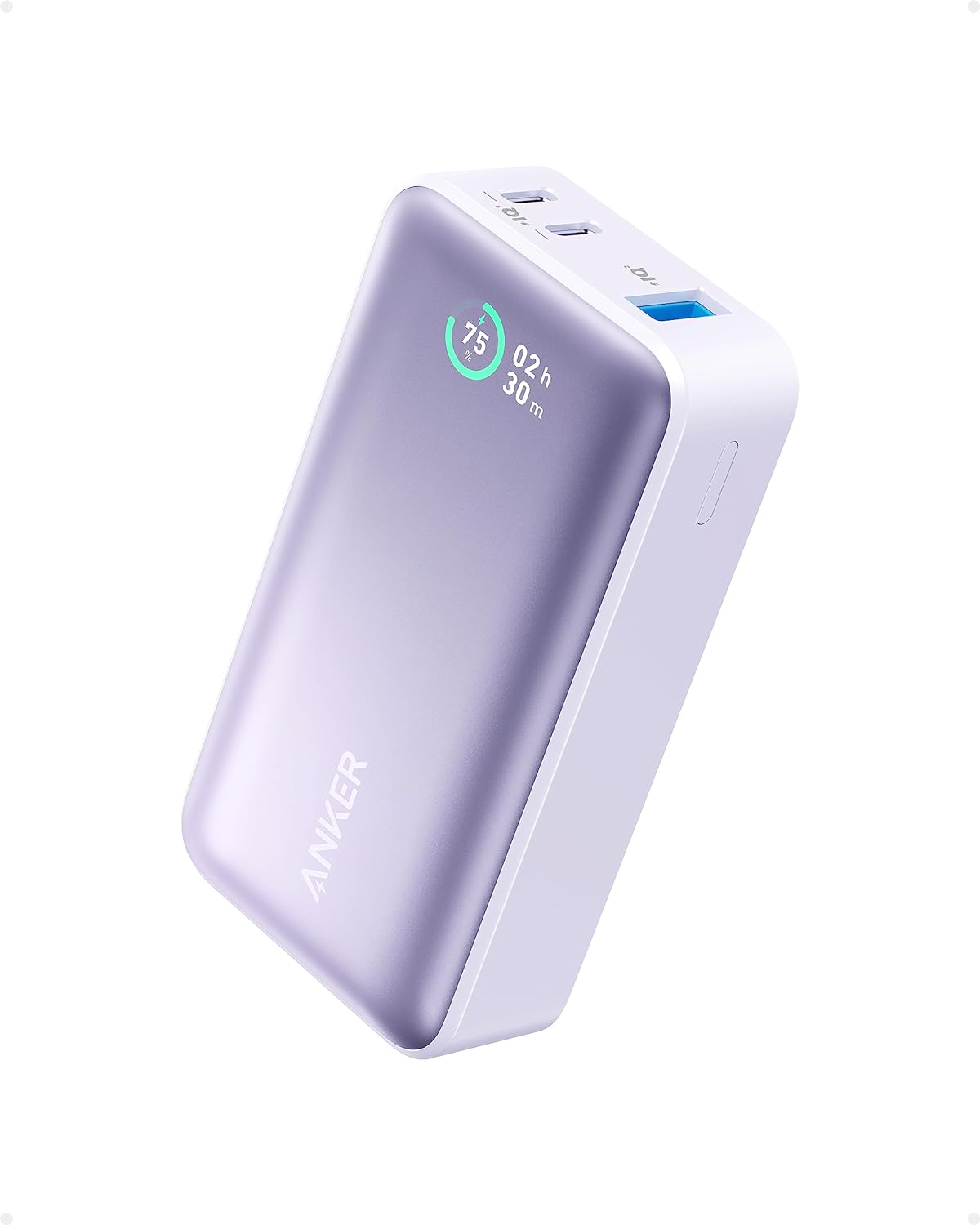Anker Power Bank, Power IQ 3.0 Portable Charger with PD 30W Max Output (PowerCore 30W), 10,000mAh Battery Pack