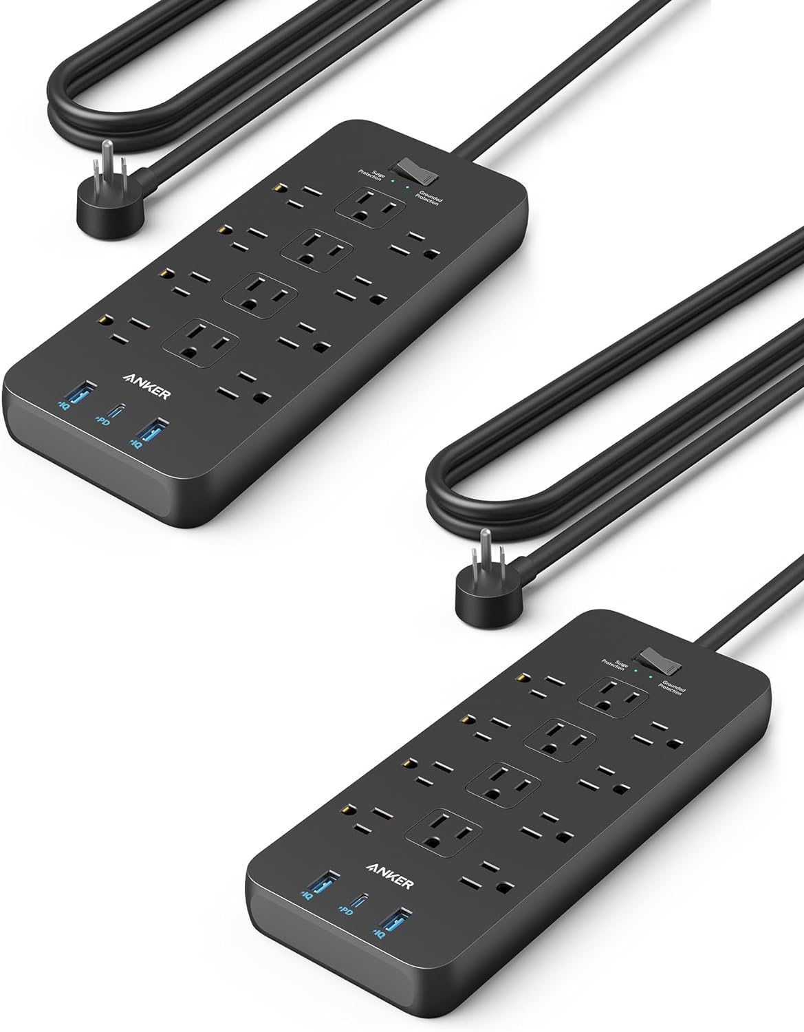 Anker 2 Pack Surge Protector Power Strip (2100J)