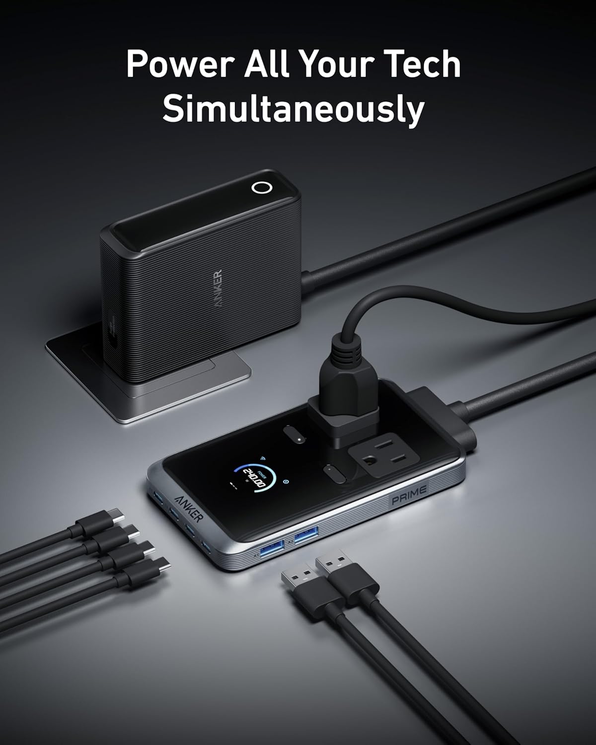 Anker Prime Charging Station, 240W 8-in-1 USB C Power Strip