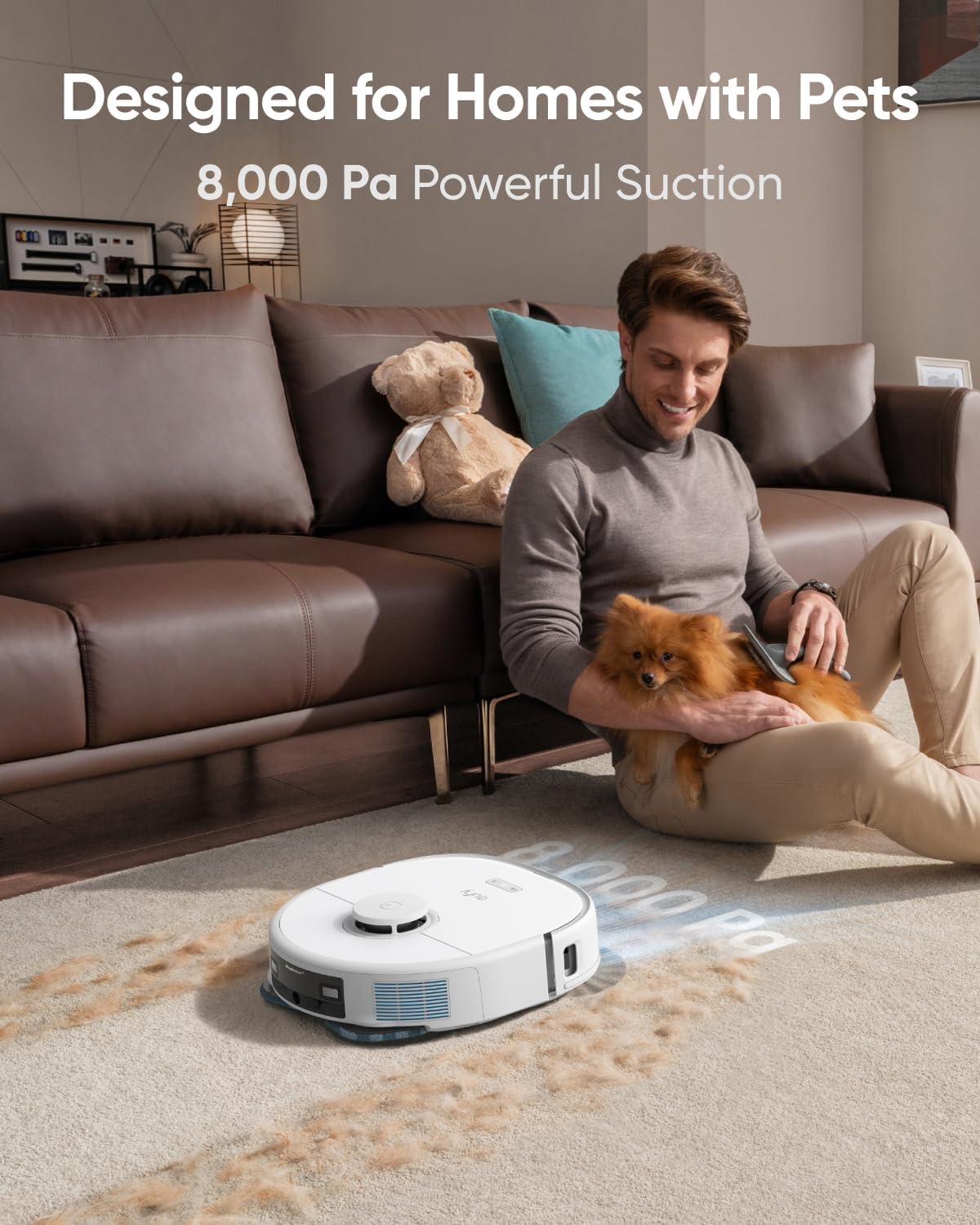eufy X10 Pro Omni Robot Vacuum and Mop Combo White with One-Year Accessary Kit and Dust Bags*6