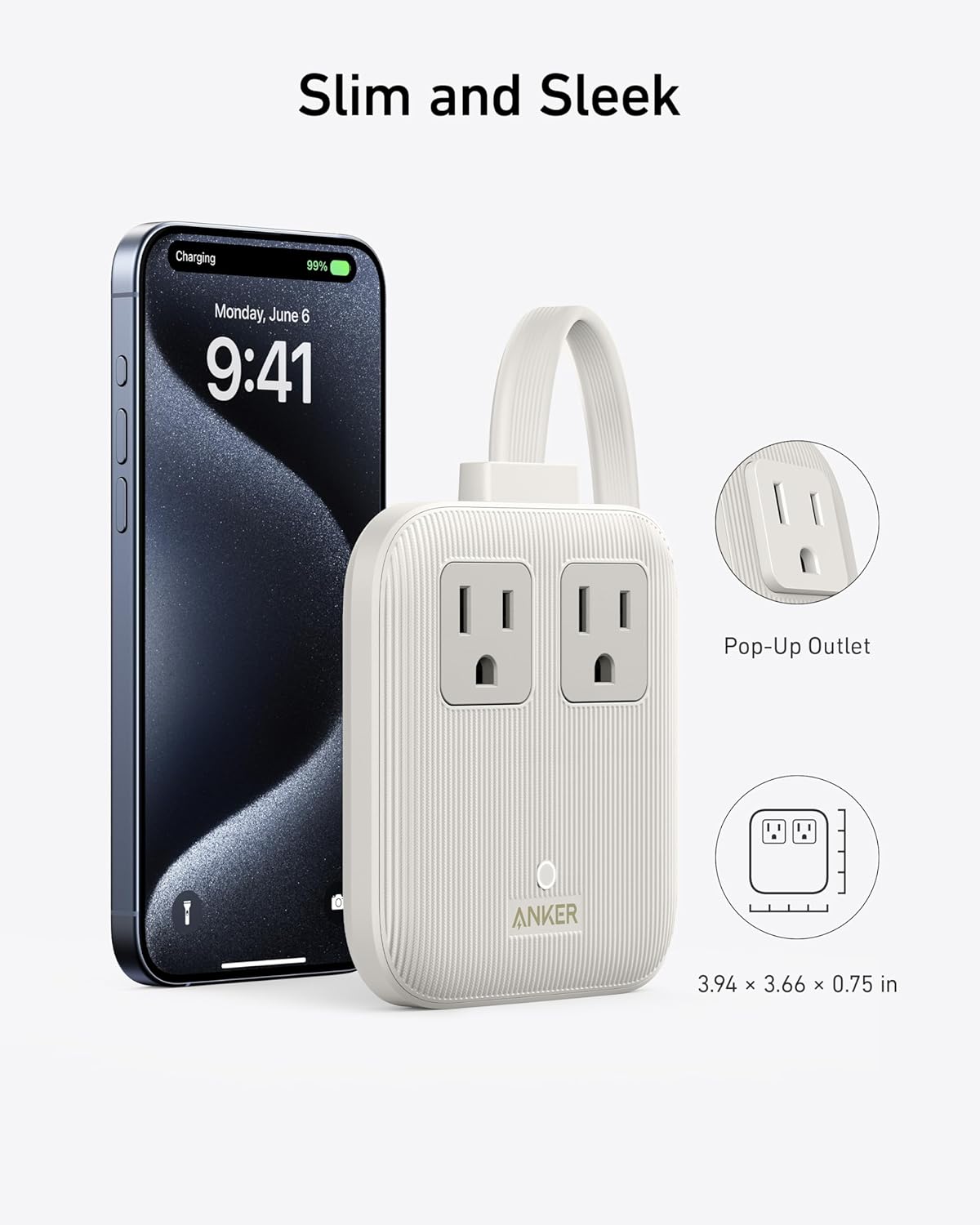 Anker Nano Charging Station(67W Max), 6-in-1 USB C Power Strip for iPhone 14/13&amp;MacBook