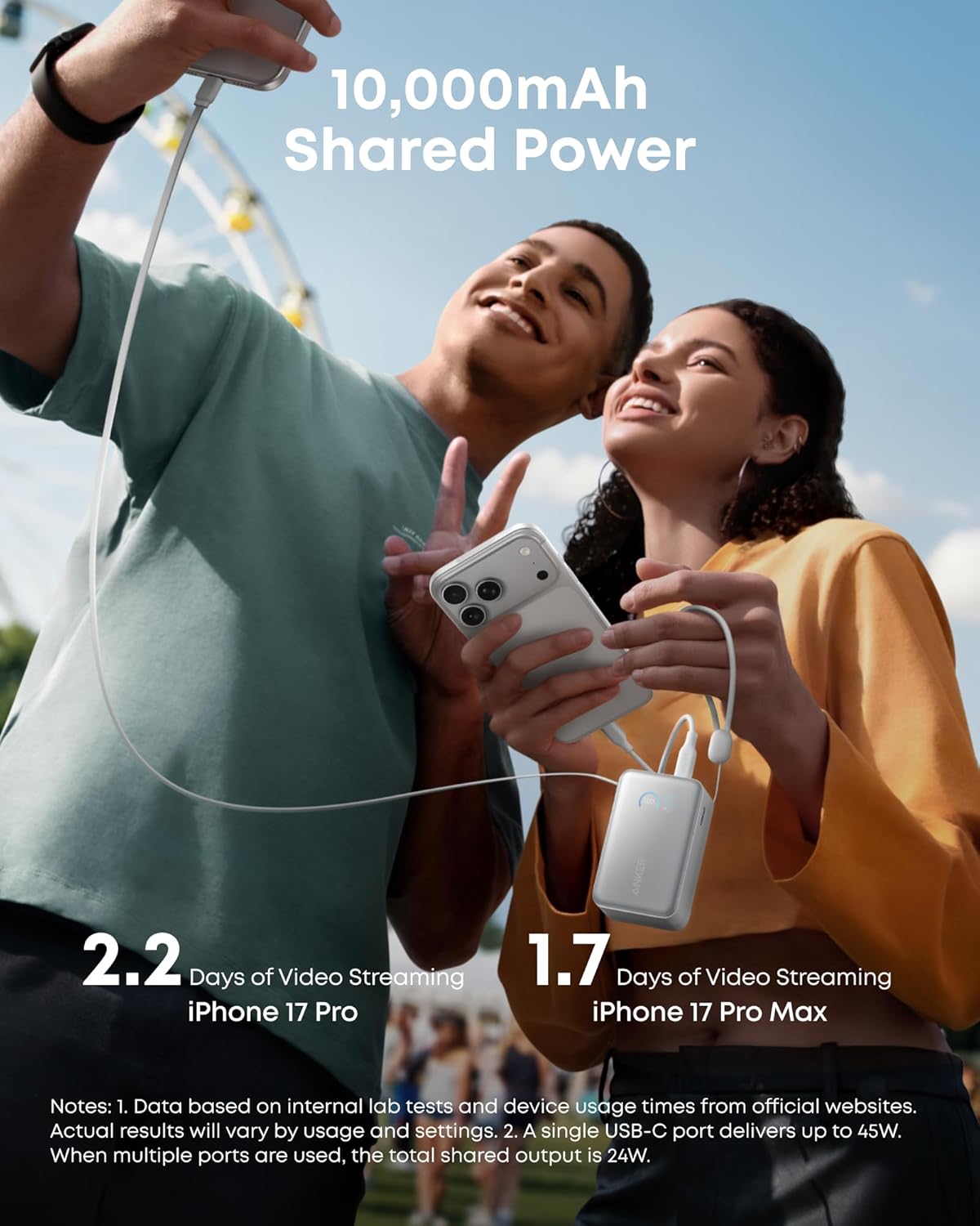 Anker Nano Portable Charger, 10K 45W Max Compact Power Bank