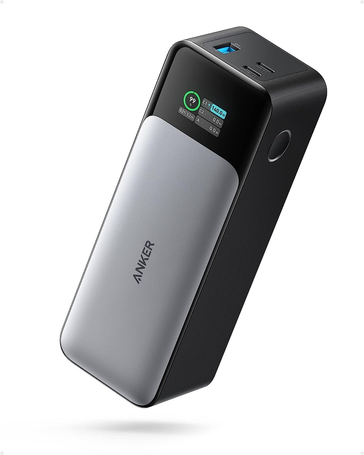 Anker 737 Power Bank (PowerCore 24K), 24,000mAh 3-Port Portable Charger with 140W Output