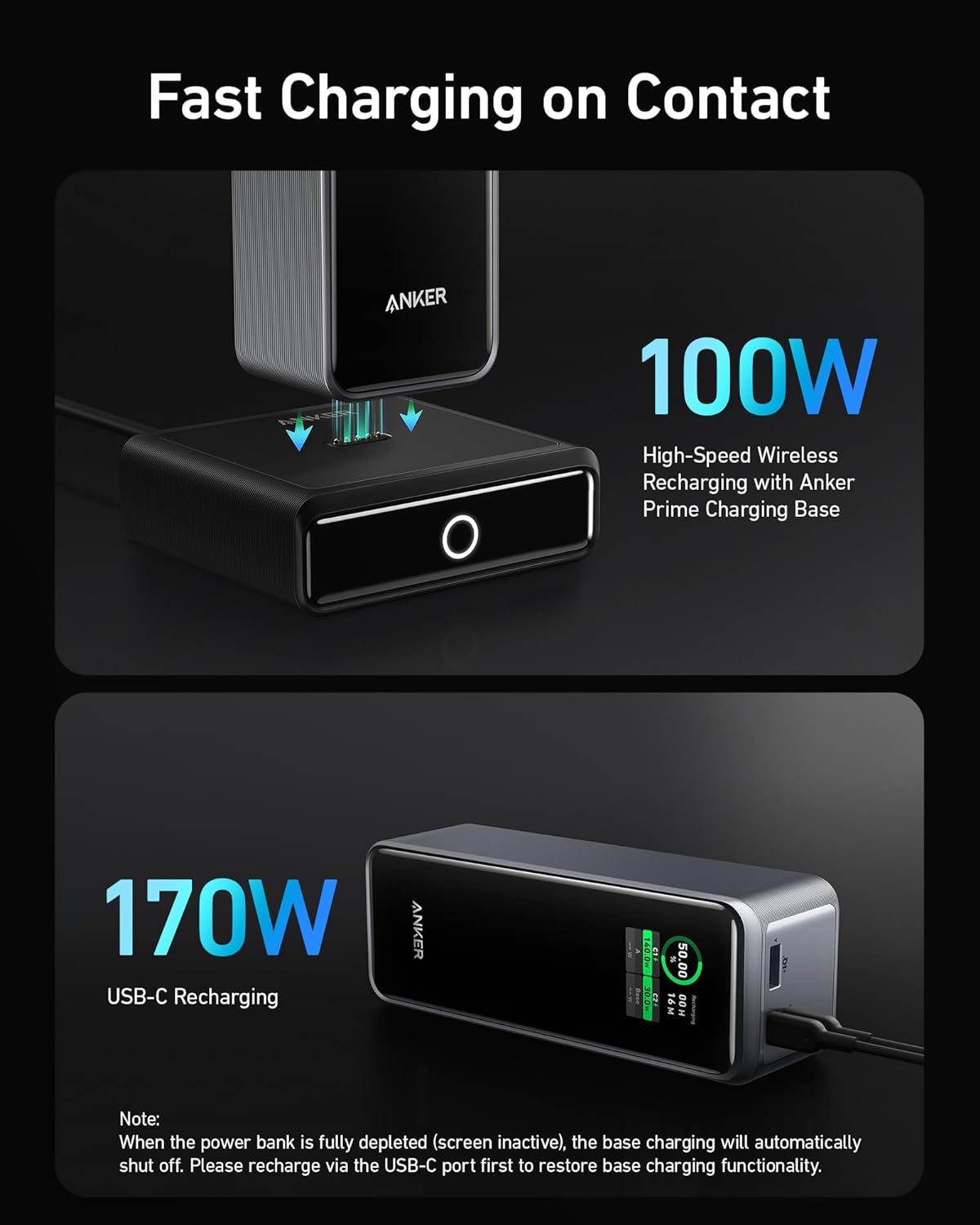 Anker Prime 27,650mAh Power Bank (250W) and 100W Charging Base