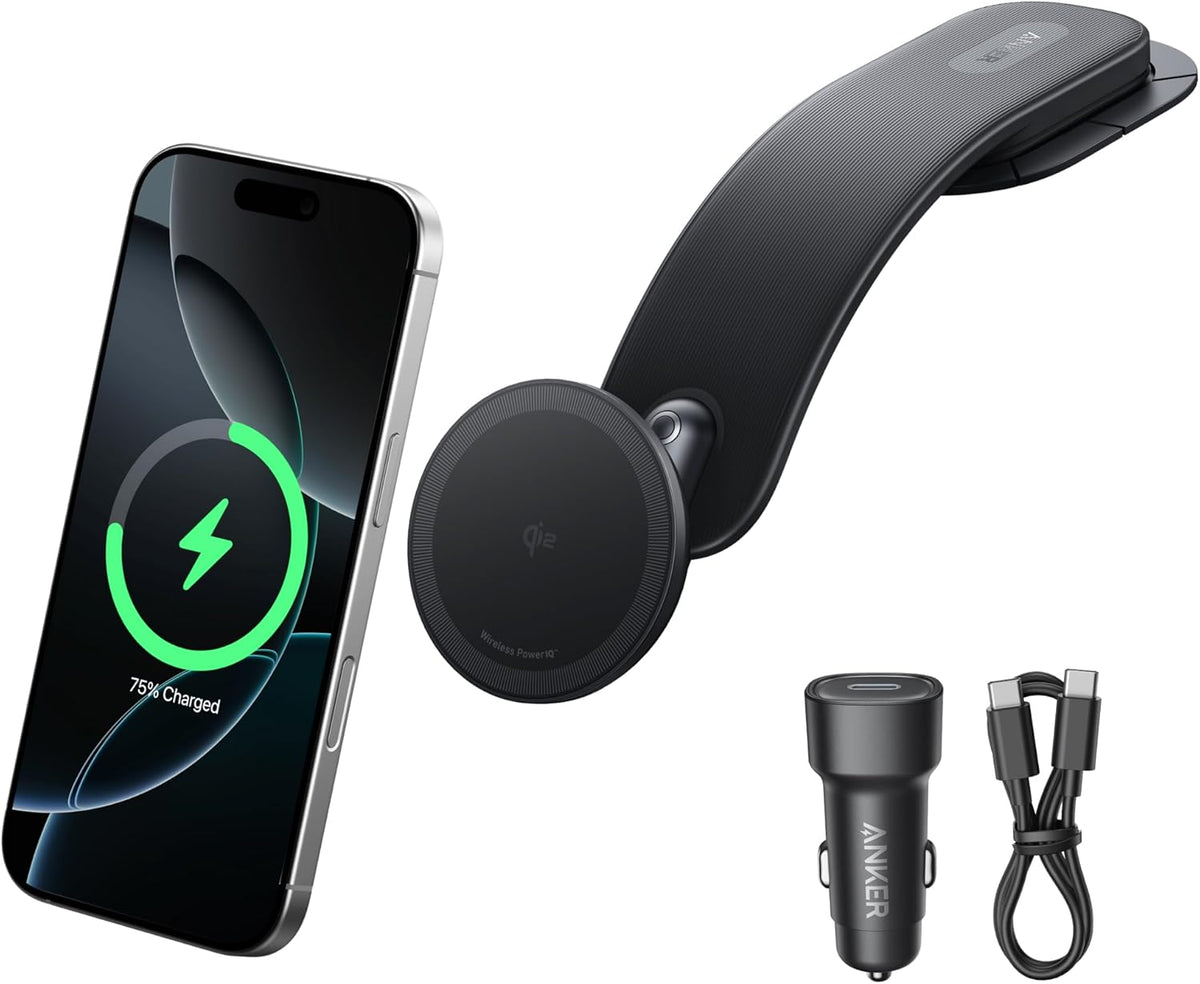 Anker Nano Magnetic Wireless Car Charger (360° Adjustable, 15W)