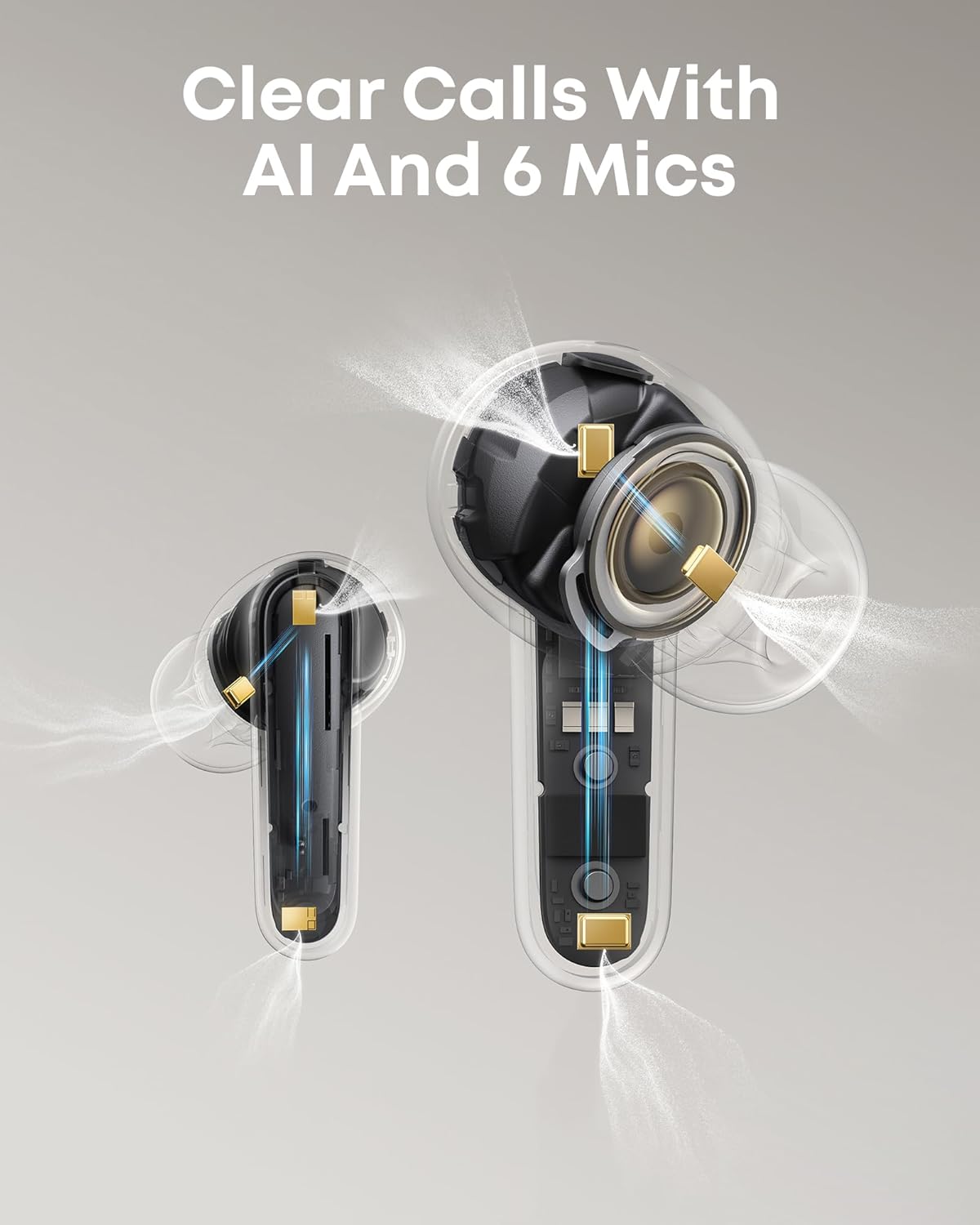 Soundcore P41i Adaptive Noise Cancelling Earbuds with Portable Phone Charger and Built-in Lightning Adapter