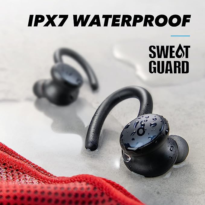 soundcore  Sport X10 True Wireless Bluetooth Sport Earbuds - Black/Red/Oat White