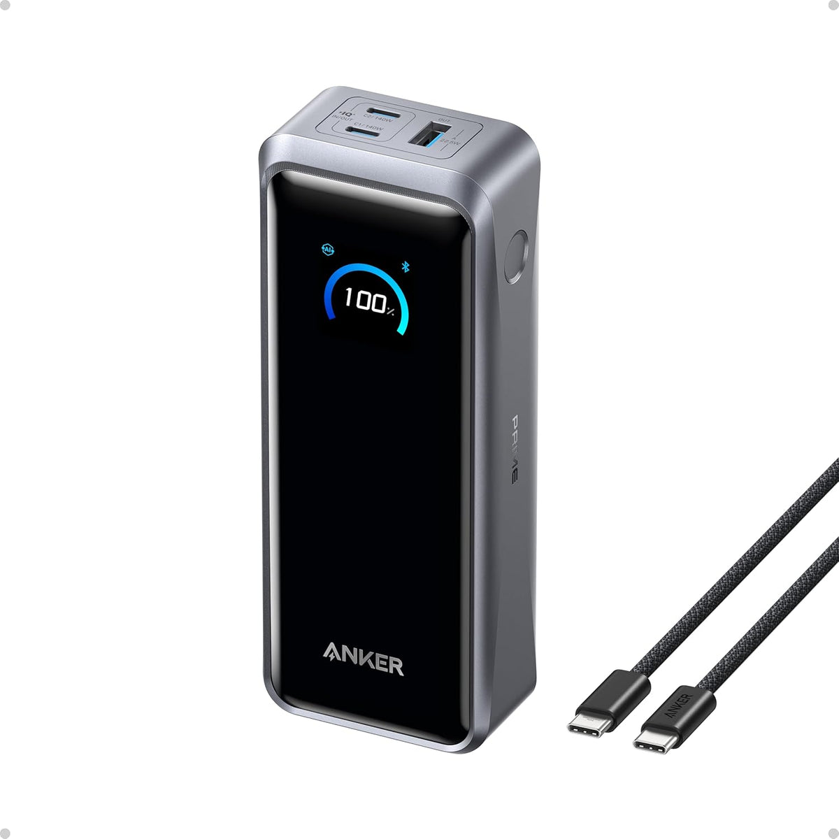 Anker Prime Power Bank, 26K 3-Port Portable Charger with 300W Max Output