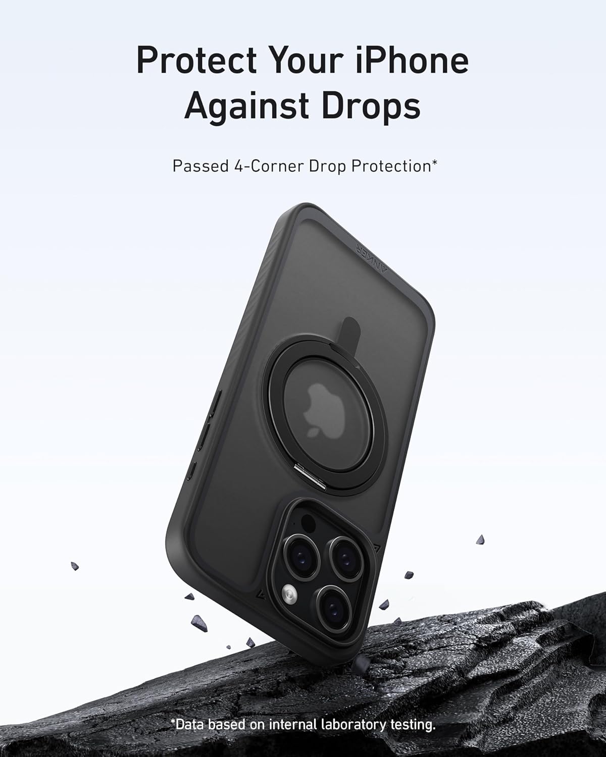 Anker Magnetic Phone Case with Ring Stand (For iPhone 15 Pro)