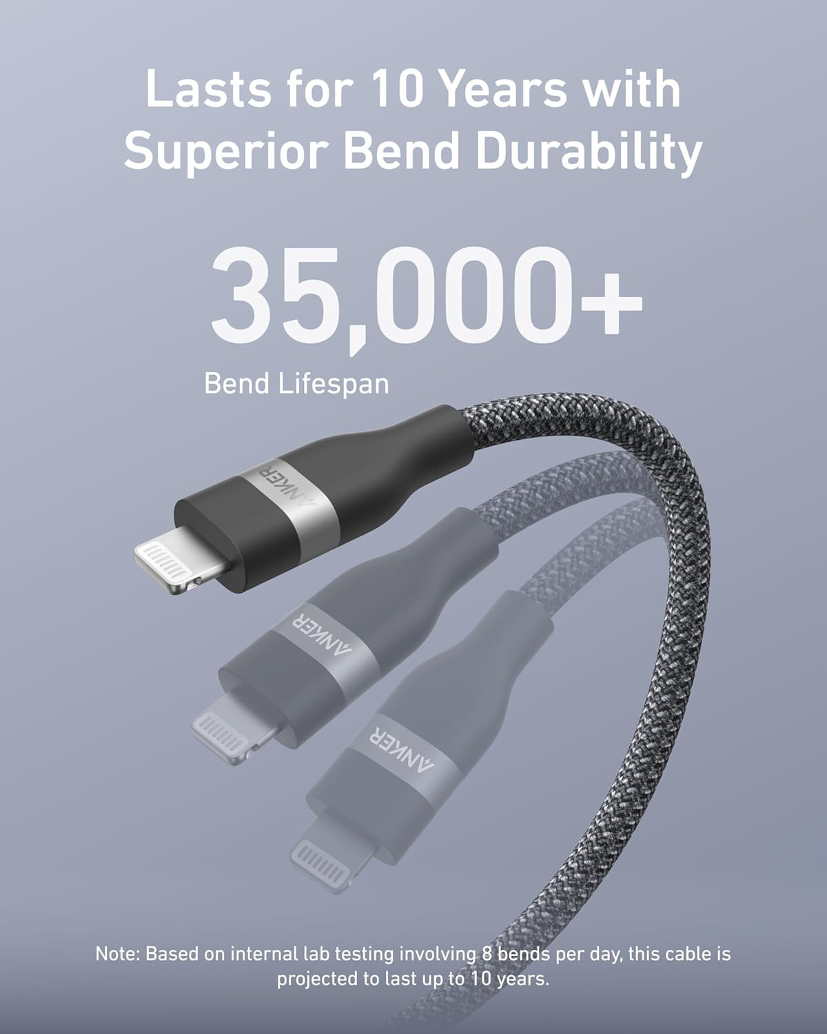 Anker USB C to Lightning Cable, Upcycled-Braided USB C to Lightning Cord