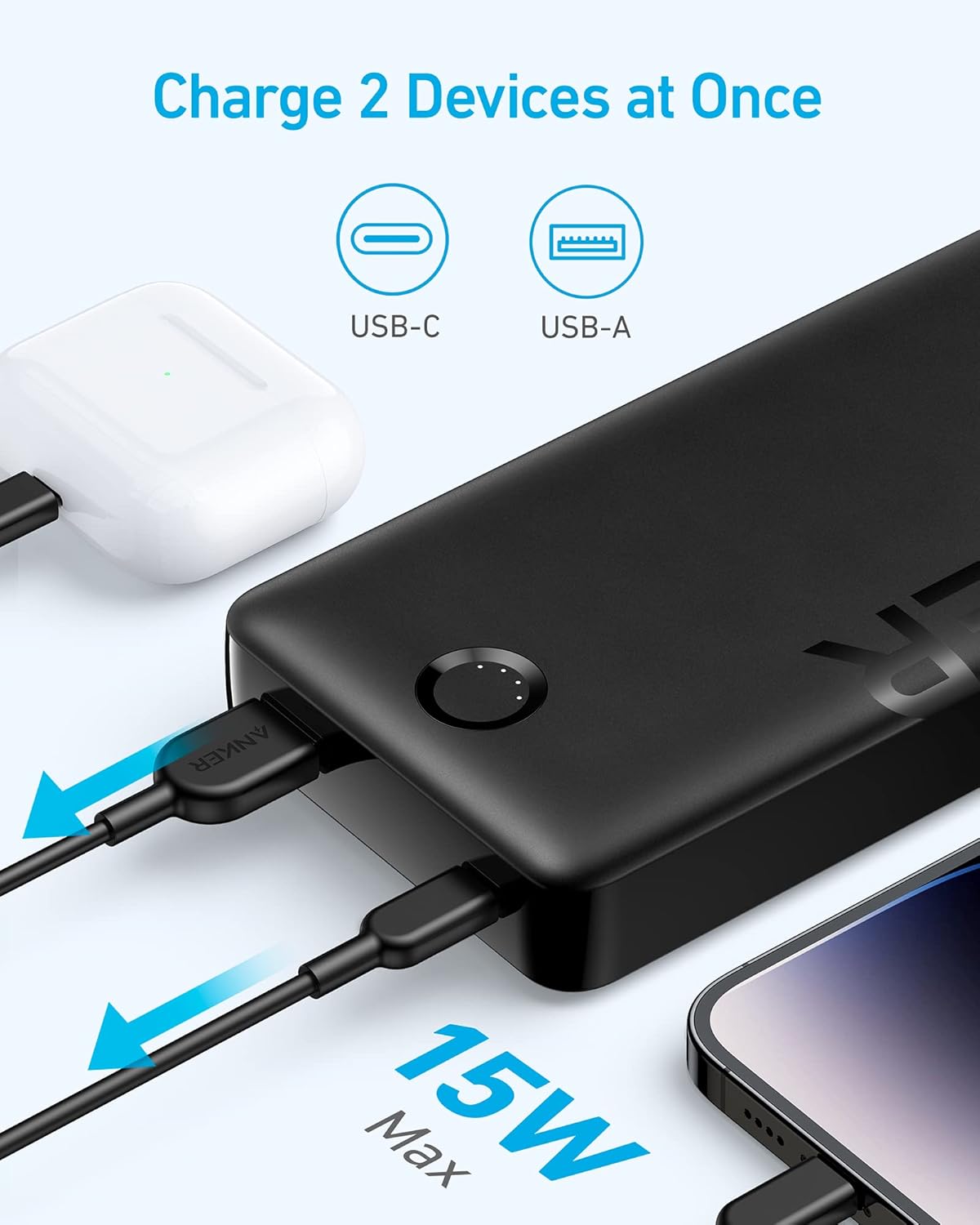 Anker Portable Charger, 20,000mAh Power Bank