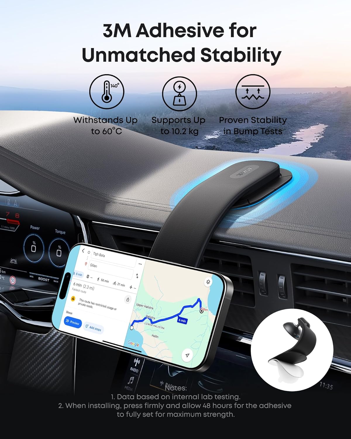 Anker Nano Magnetic Wireless Car Charger (360° Adjustable, 15W)