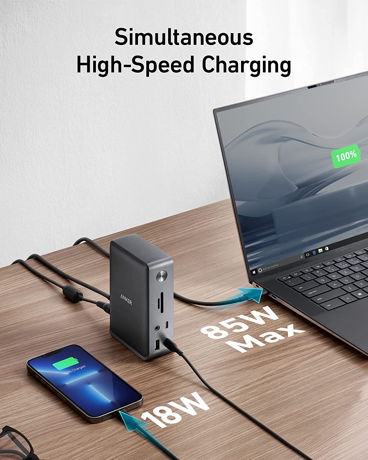Anker 575 USB-C Docking Station (13-in-1), 85W Charging for Laptop