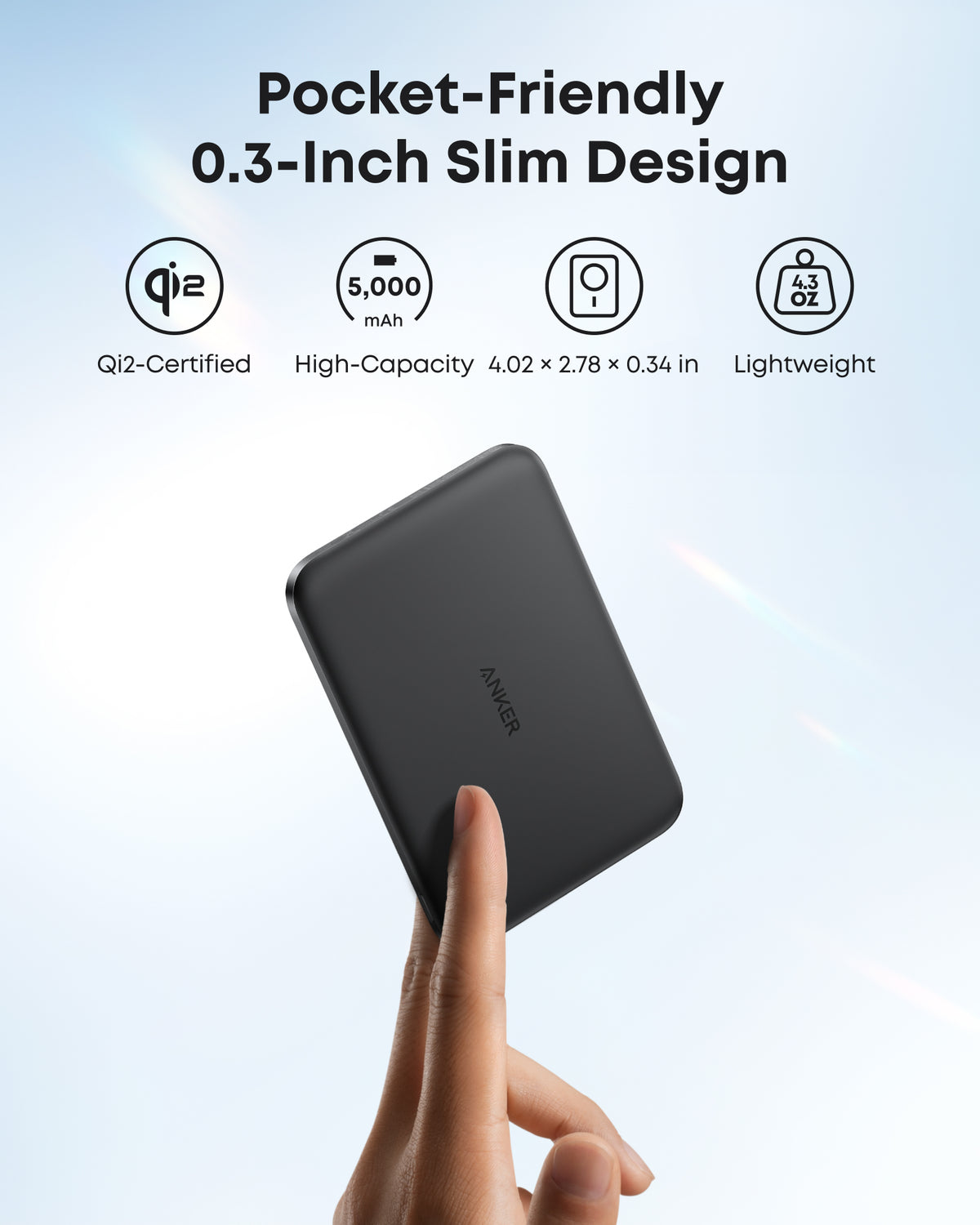 Anker Nano Power Bank (5K, MagGo, Slim)