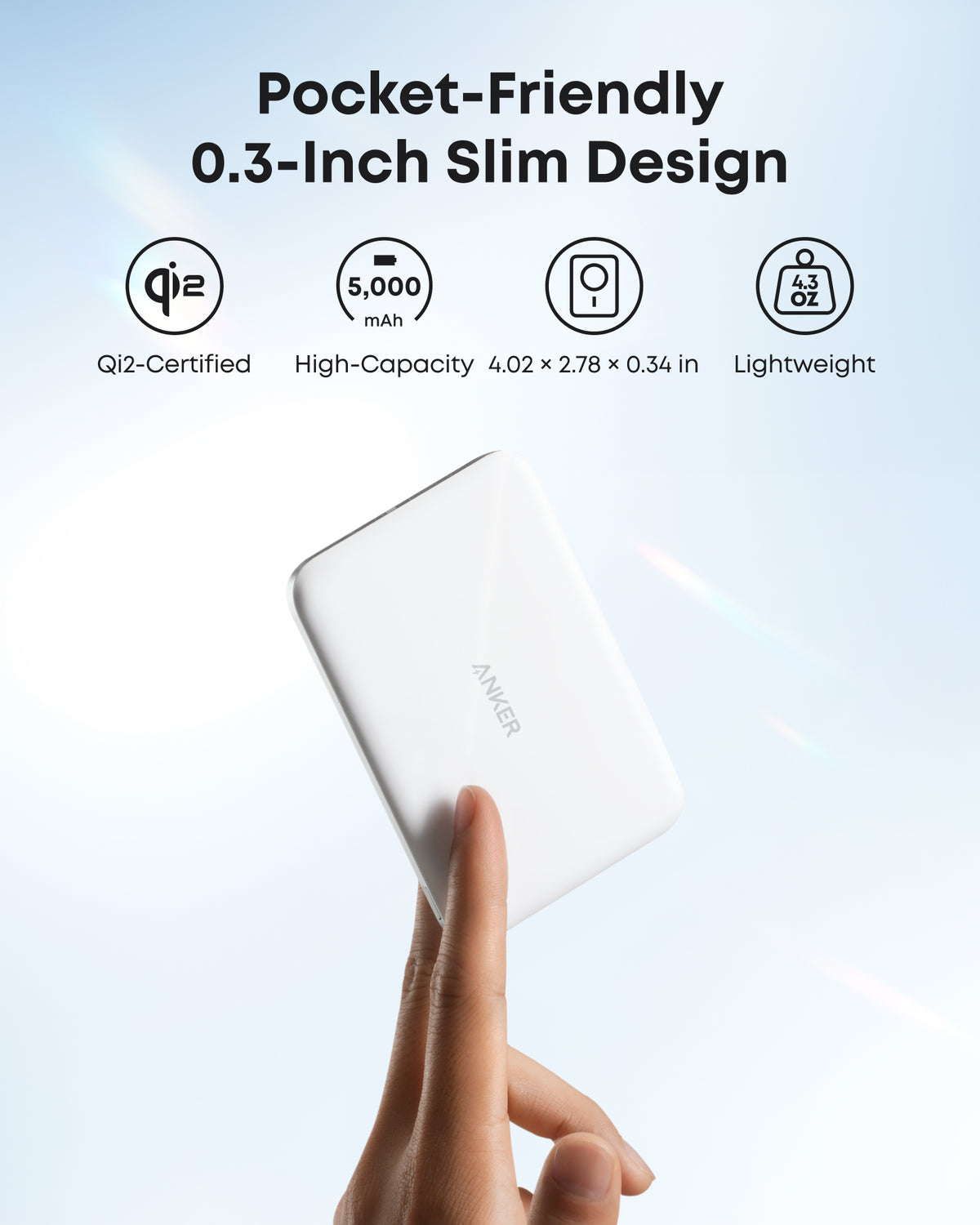 Anker Nano Power Bank (5K, MagGo, Slim)