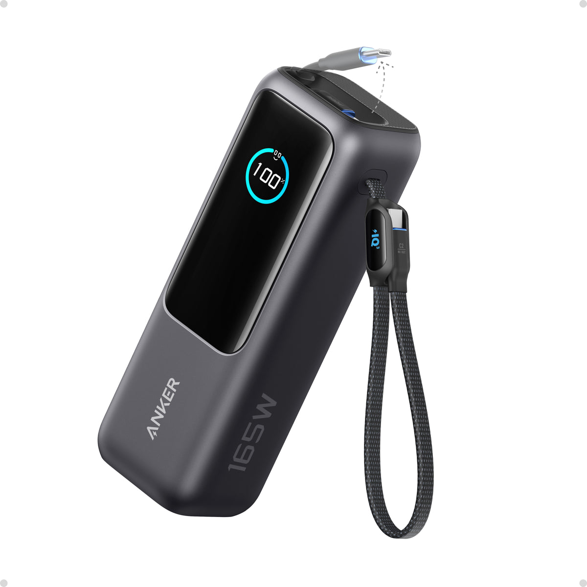 Anker Power Bank (25K, 165W, Built-In and Retractable Cables)