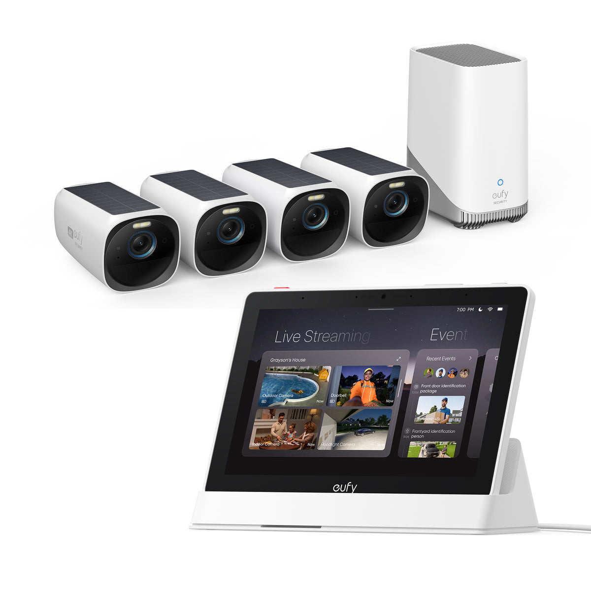 eufyCam 3 4-Cam Kit and eufy E10 Smart Display Bundle