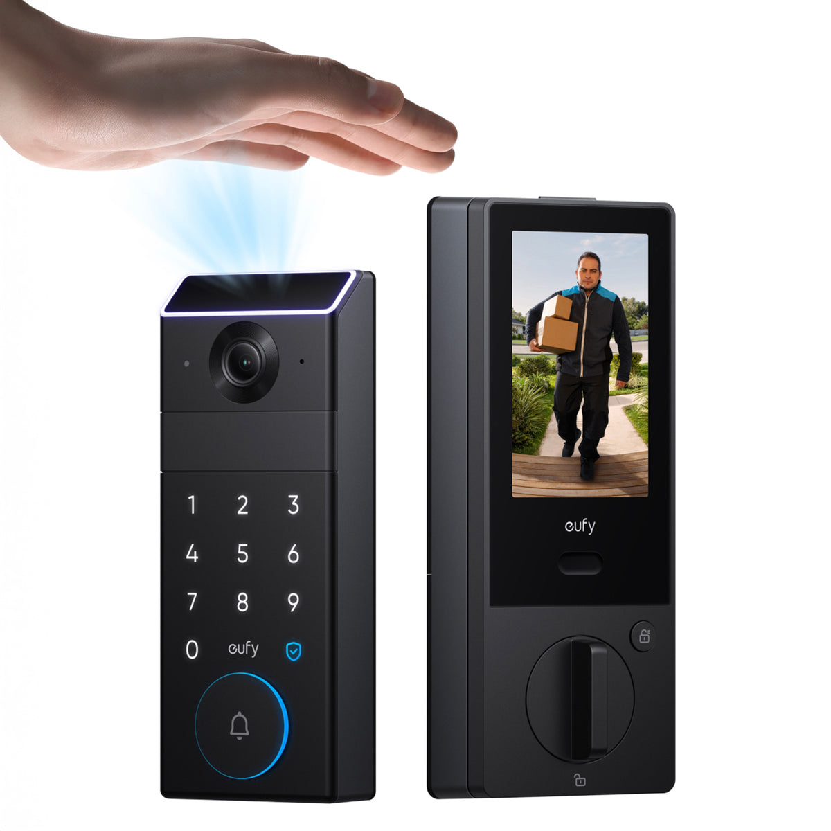 eufy FamiLock S3 Max with Palm Vein Recognition, 2K Video Doorbell, and 4 Inch Display