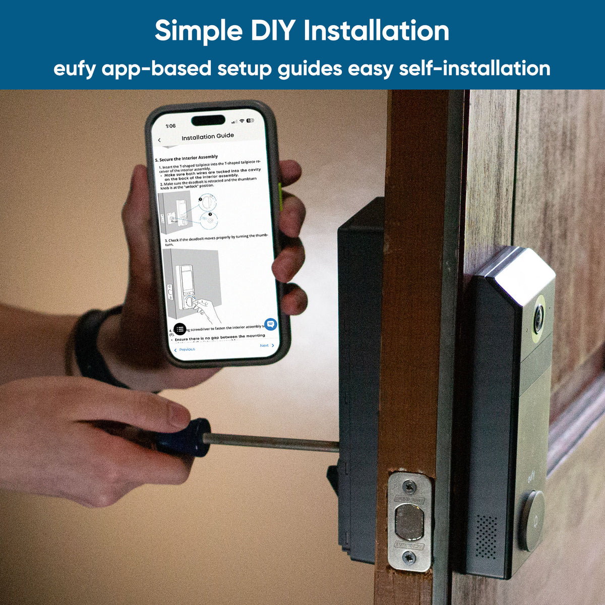 eufy FamiLock S3 Max with Palm Vein Recognition, 2K Video Doorbell, and 4 Inch Display