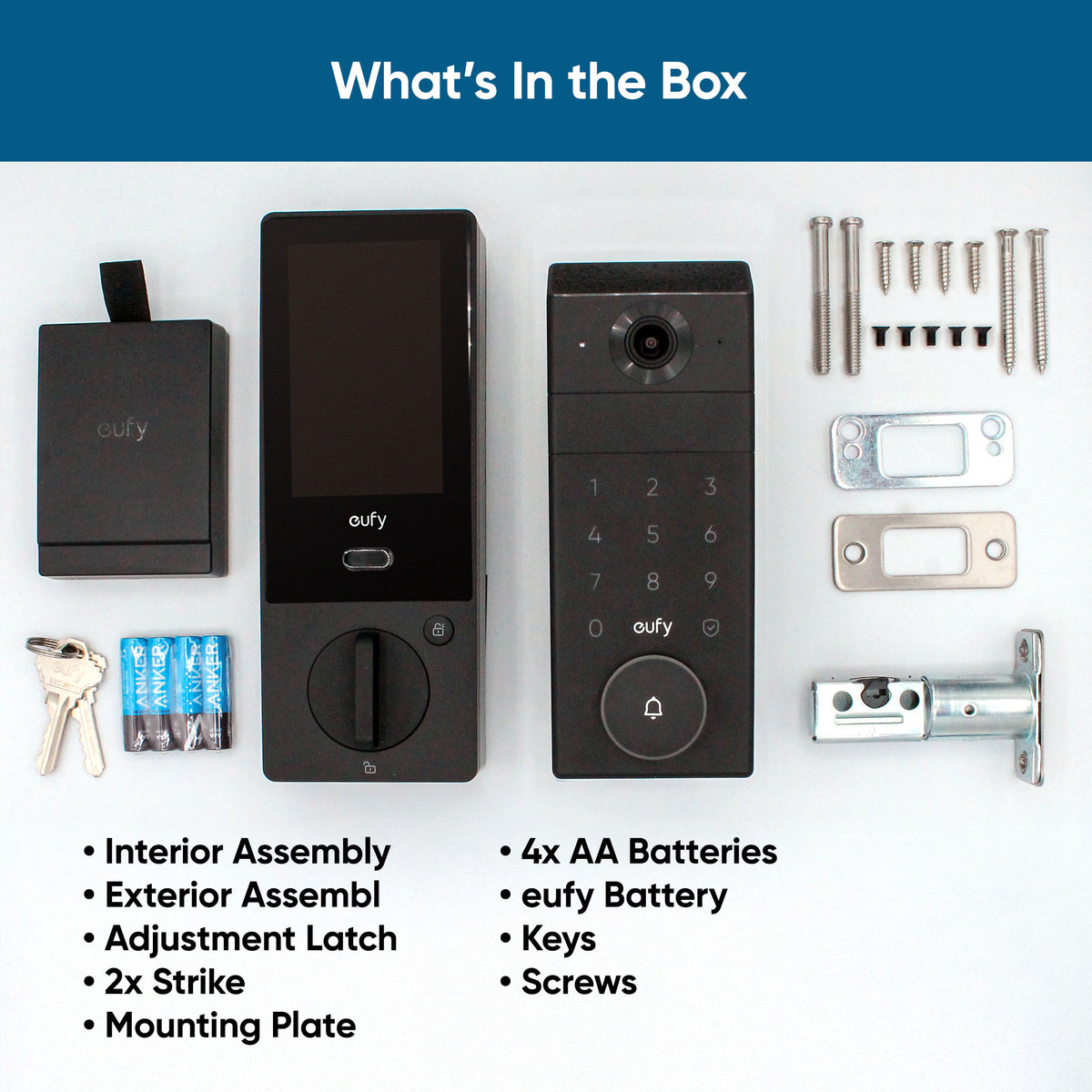 eufy FamiLock S3 Max with Palm Vein Recognition, 2K Video Doorbell, and 4 Inch Display