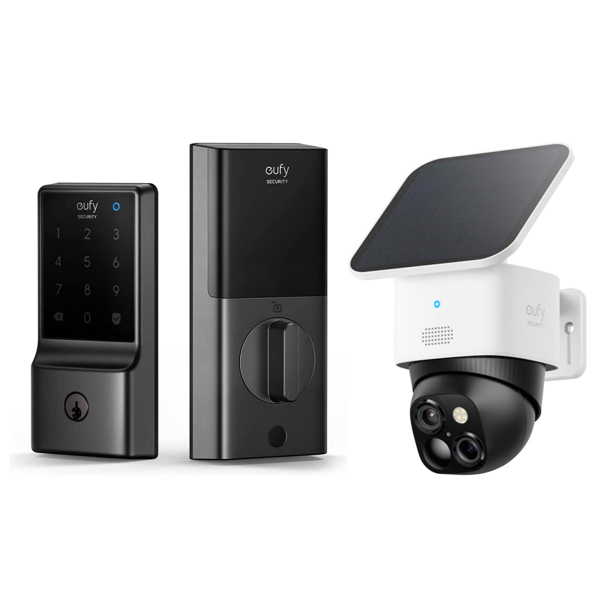 eufy Security S340 SoloCam with eufy Security Smart Lock C210 Bundle