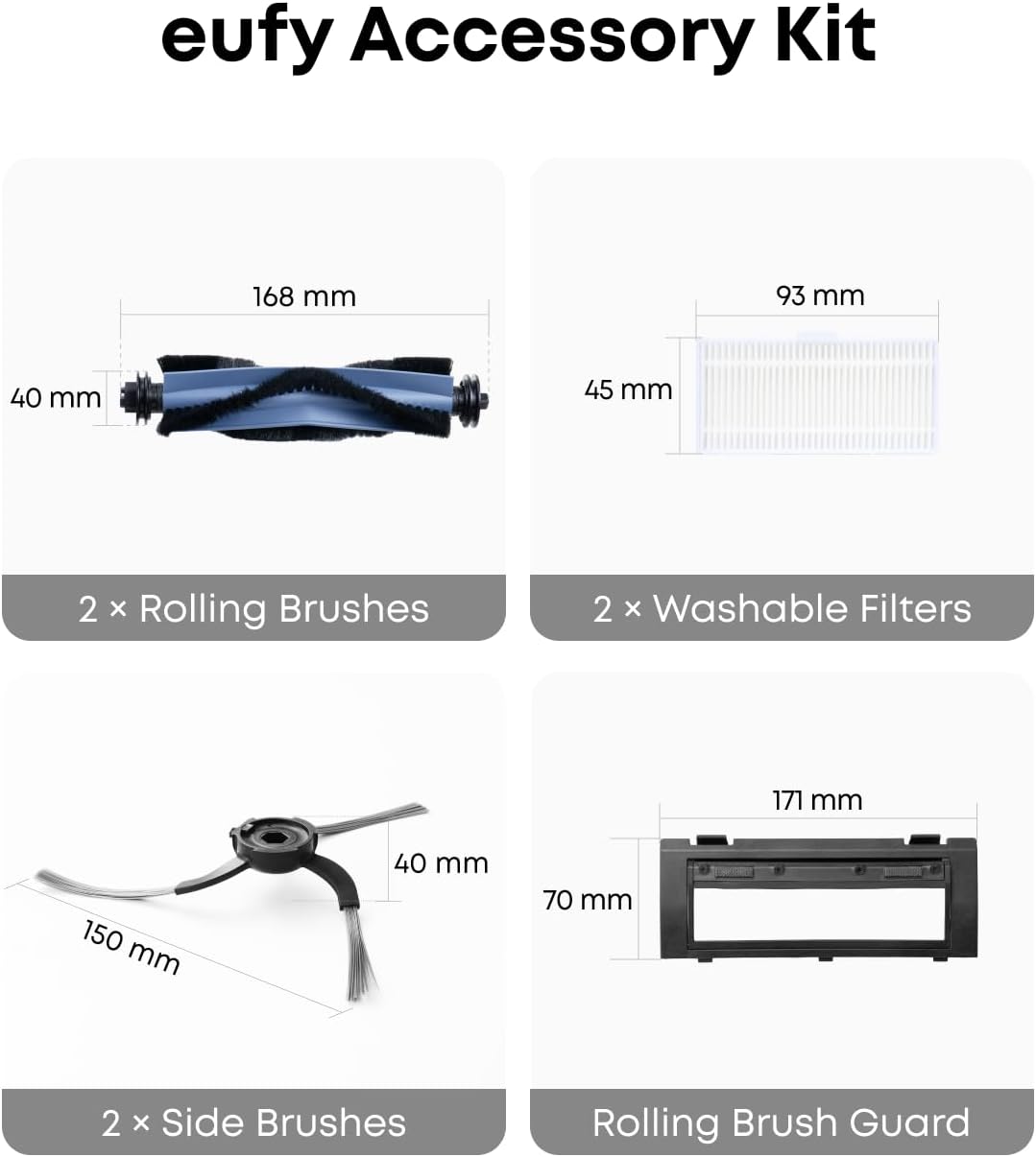 eufy C10 Robot Vacuum with One-Year Accessory Kit Bundle