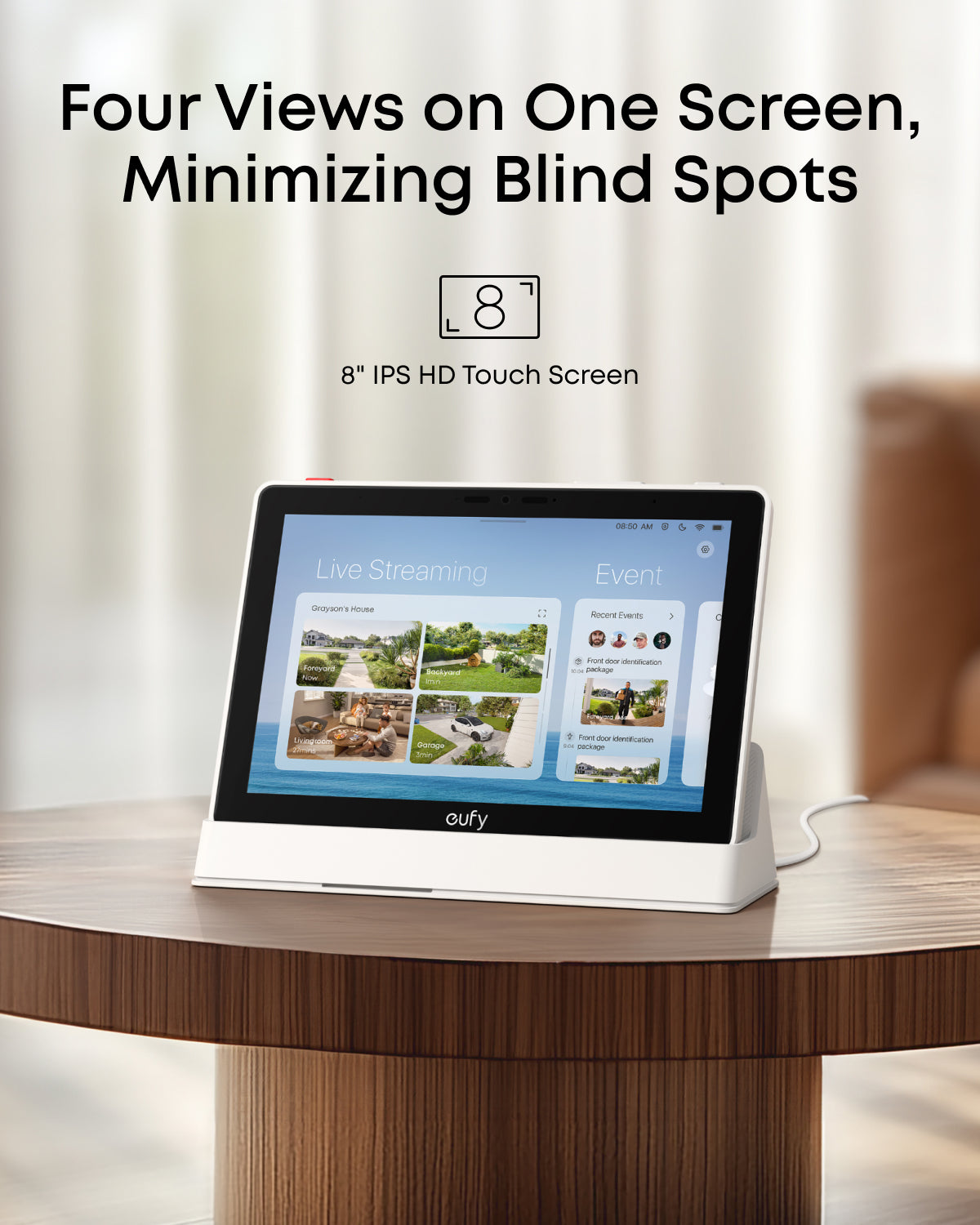 eufy Smart Display E10 with 8&quot; Monitor and Quadview