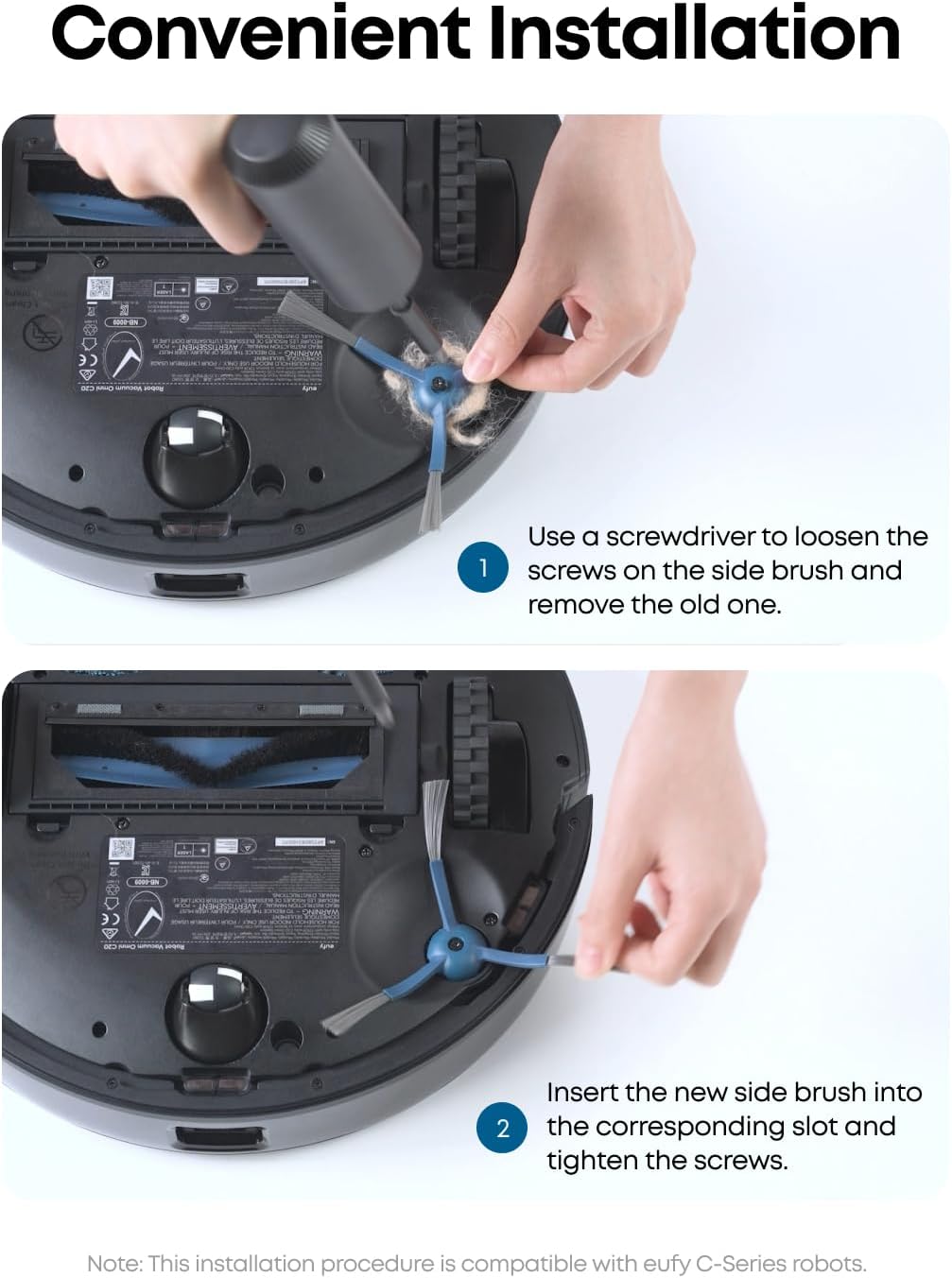 eufy C10 Robot Vacuum with One-Year Accessory Kit Bundle