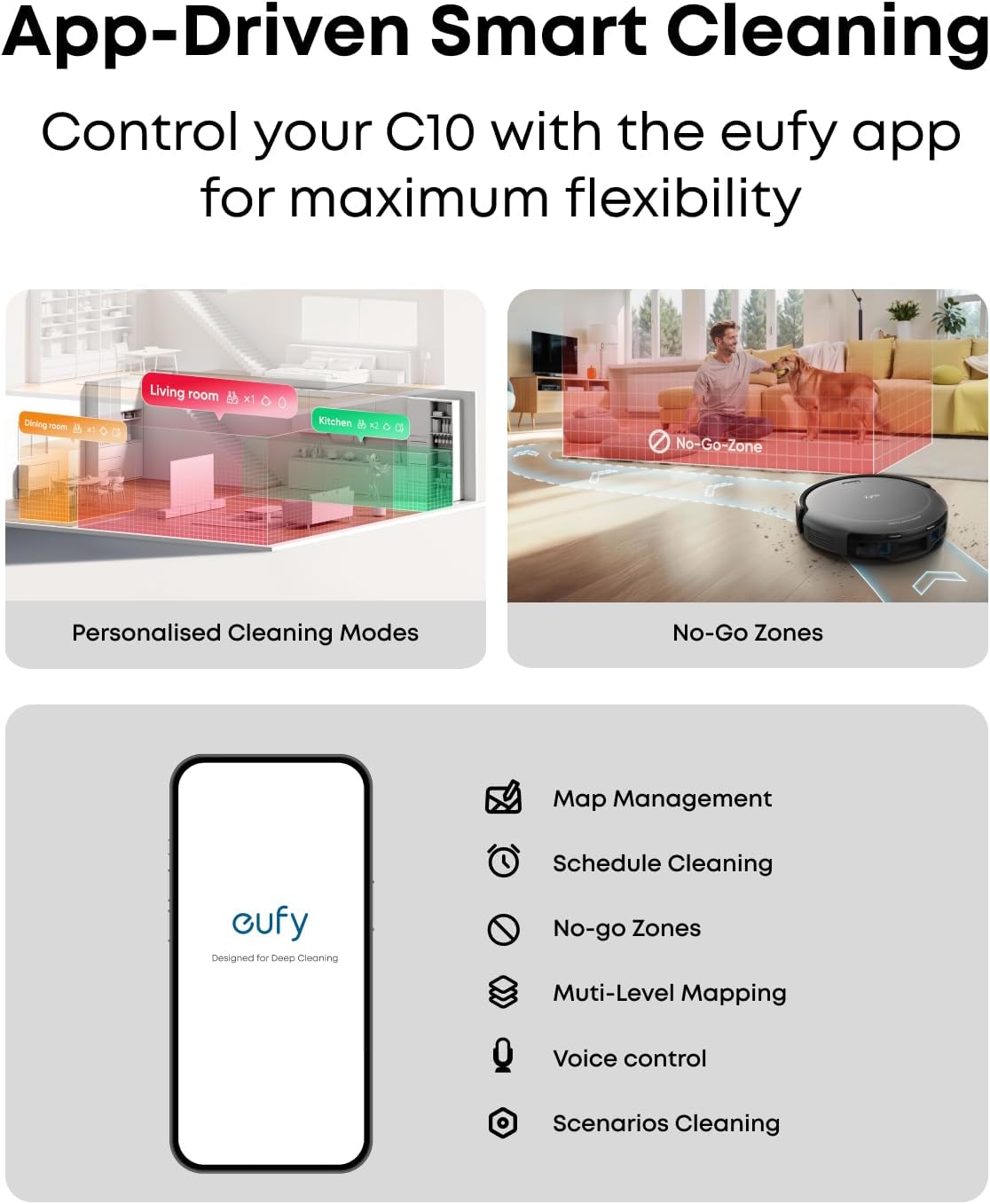 eufy C10 Robot Vacuum with One-Year Accessory Kit Bundle