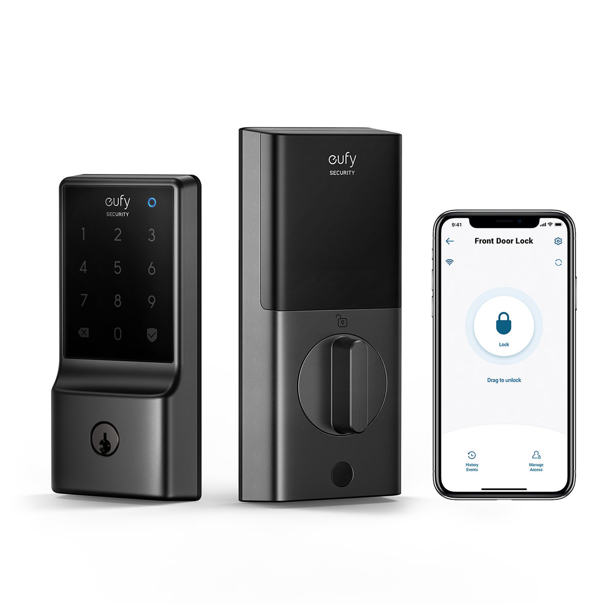eufy C210 Smart Lock and eufy SoloCam S340 360° Security Camera Bundle