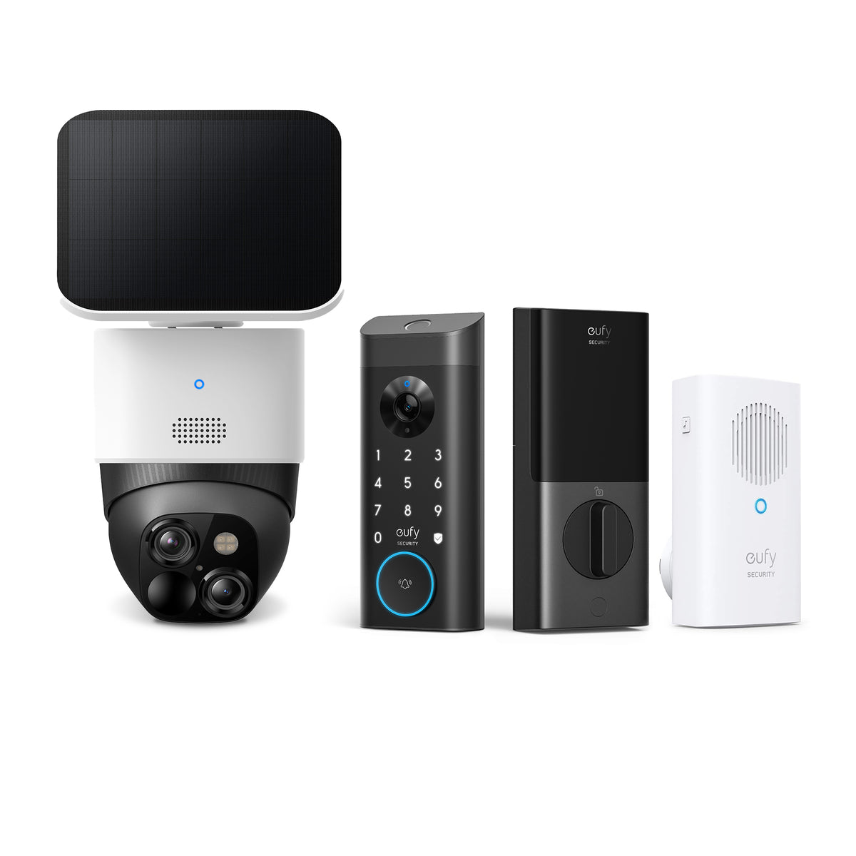 eufy Security Video Smart Lock with Pan/Tilt Solar Cam Bundle