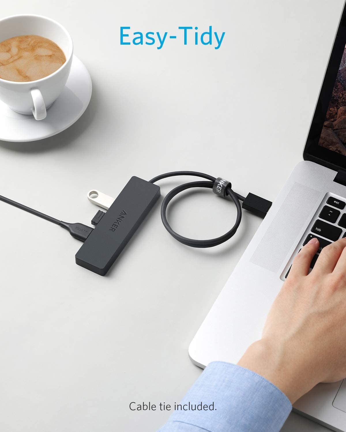 Anker 4-Port USB 3.0 Hub with 2 ft Extended Cable