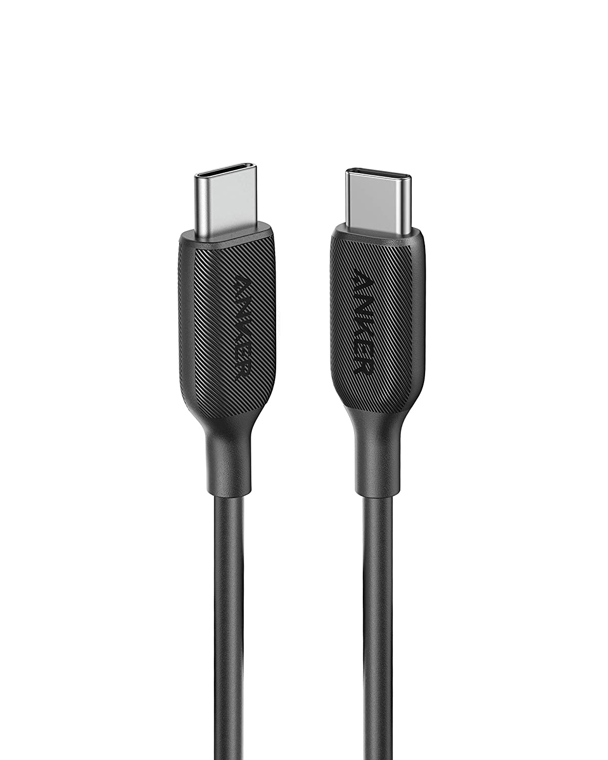 Anker Powerline III USB C Cable 2.0 60W 3ft, White/Black