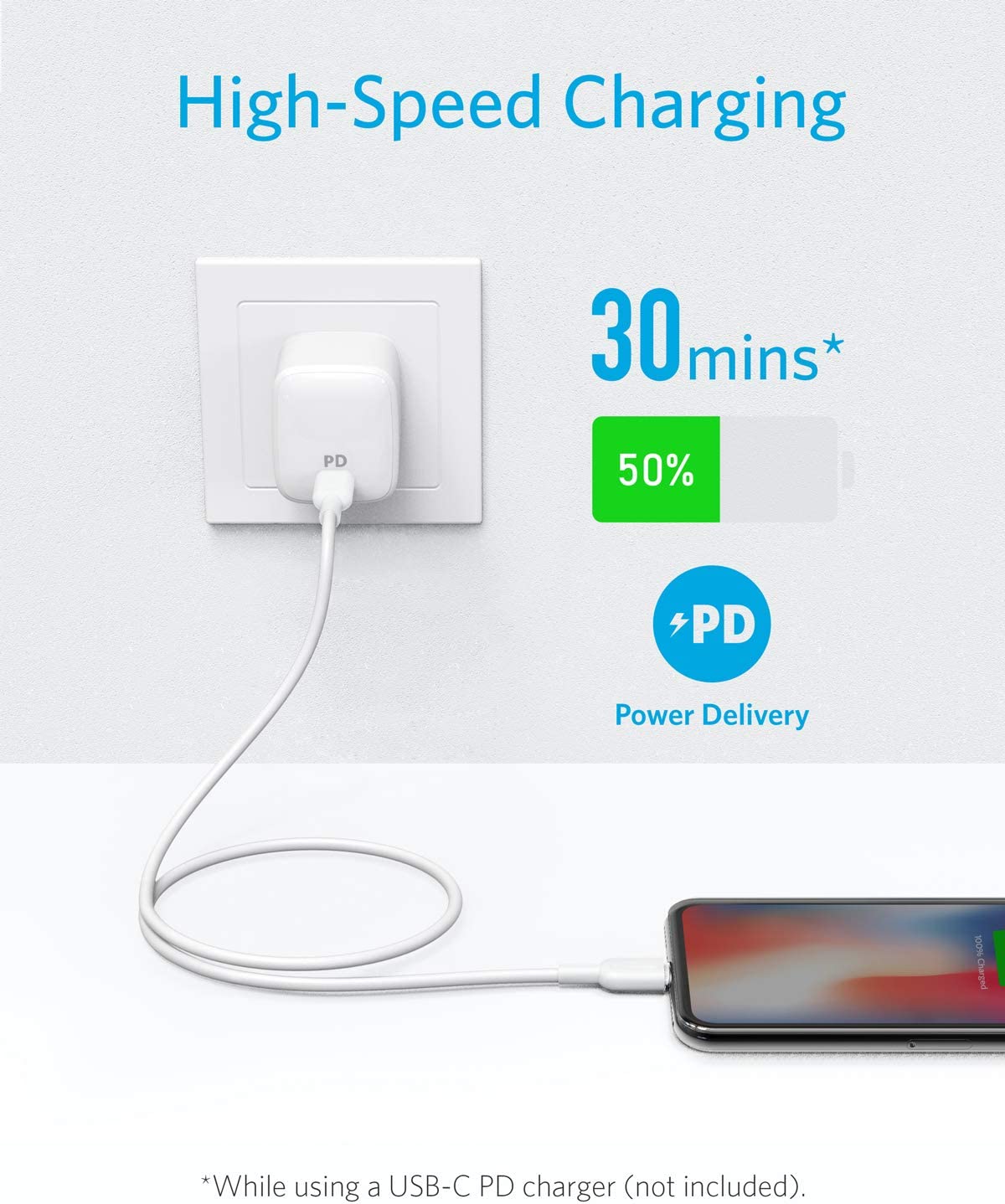 Anker USB C to Lightning Cable Powerline II [3ft, 2-Pack]