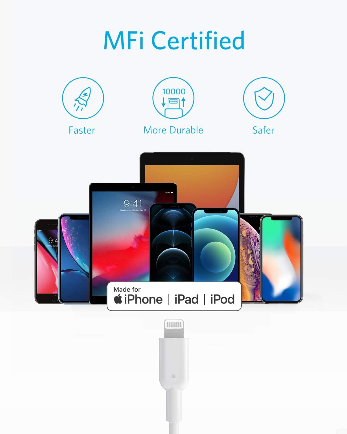 Anker USB C to Lightning Cable Powerline II [3ft, 2-Pack]