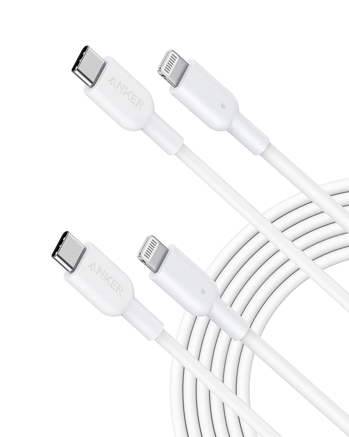 Anker USB C to Lightning Cable, Powerline II [10ft, 2-Pack, MFi Certified]